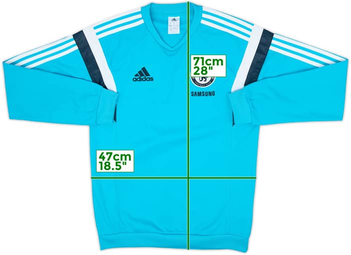 2014-15 Chelsea adidas Sweat Top - 10/10 - (S)