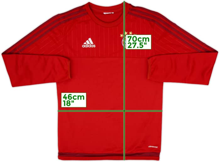 2015-16 Bayern Munich adidas Sweat Top - 8/10 - (S)