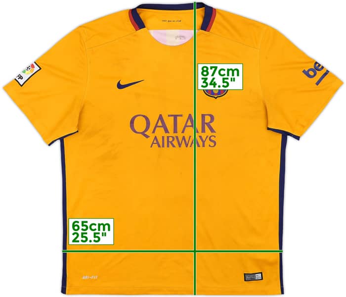 2015-16 Barcelona Away Shirt - 4/10 - (XL)