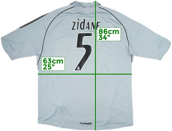2005-06 Real Madrid Third Shirt Zidane #5 - 9/10 - (XXL)