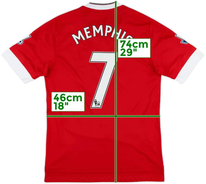 2015-16 Manchester United Home Shirt Depay #7 - 6/10 - (S)