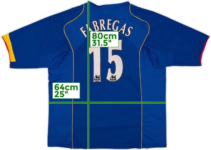 2004-06 Arsenal Away Shirt Fabregas #15 - 6/10 - (XXL)
