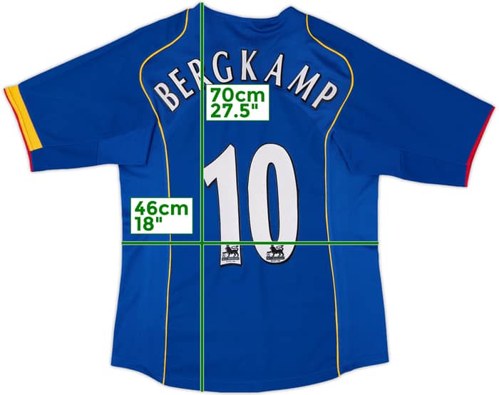 2004-06 Arsenal Away Shirt Bergkamp #10 - 7/10 - (S)