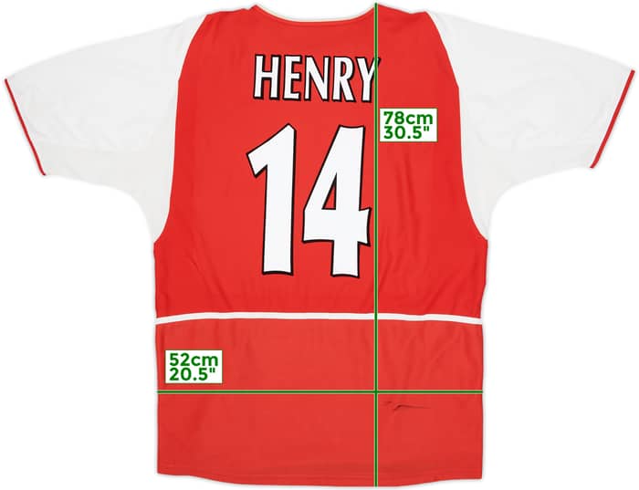 2002-04 Arsenal Home Shirt Henry #14 - 5/10 - (XL)