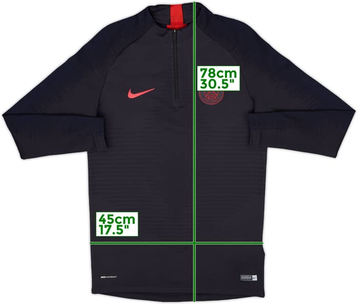2019-20 Paris Saint-Germain Nike Vaporknit 1/4 Zip Drill Top - 8/10 - (S)