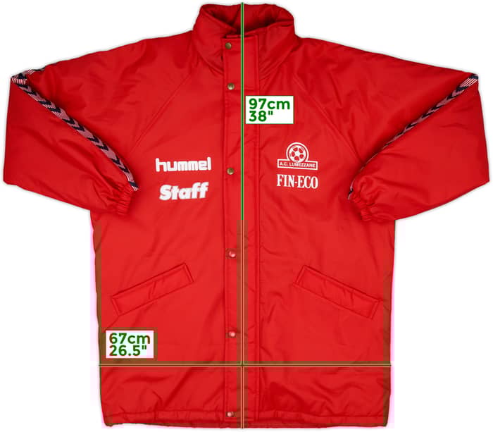1997-98 Lumezzane Staff Issue Hummel Padded Bench Coat - 7/10 - (L)