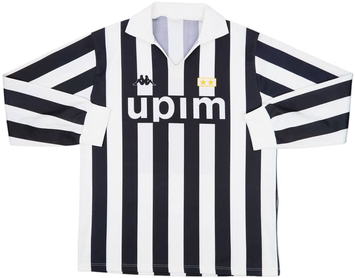 1989-90 Juventus Basic Home L/S Shirt #11 - 7/10 - (XL)