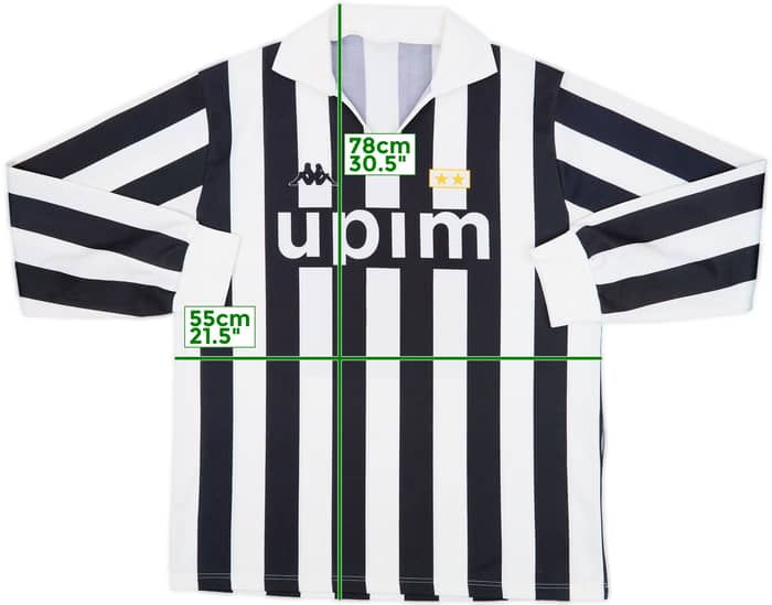 1989-90 Juventus Basic Home L/S Shirt #11 - 7/10 - (XL)