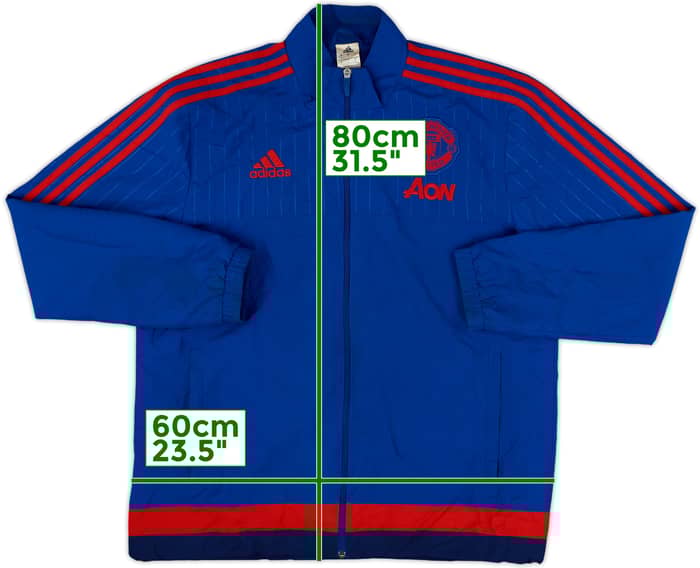 2015-16 Manchester United adidas Track Jacket - 8/10 - (L)