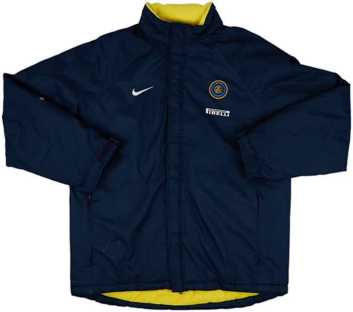 2001-02 Inter Milan Nike Padded Hooded Bench Coat - 6/10 - (L)