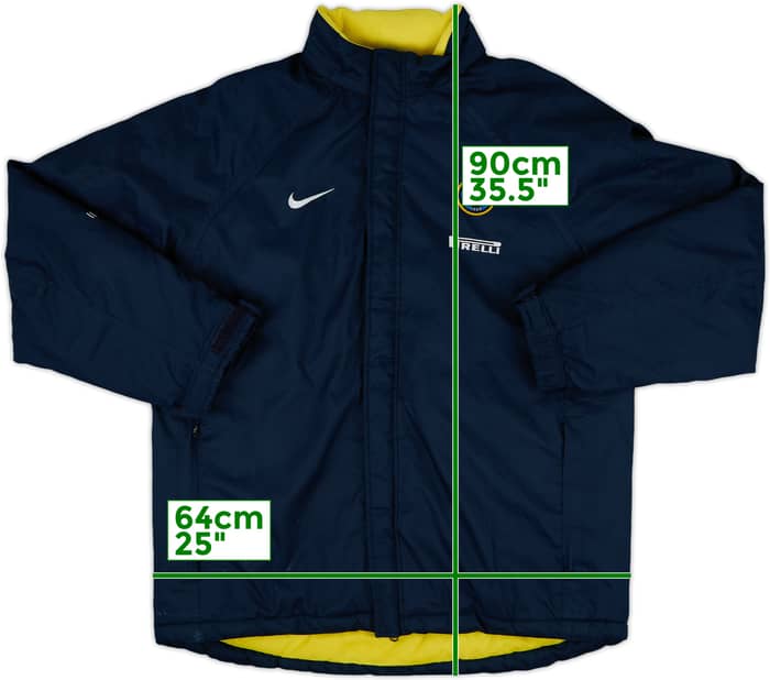 2001-02 Inter Milan Nike Padded Hooded Bench Coat - 6/10 - (L)