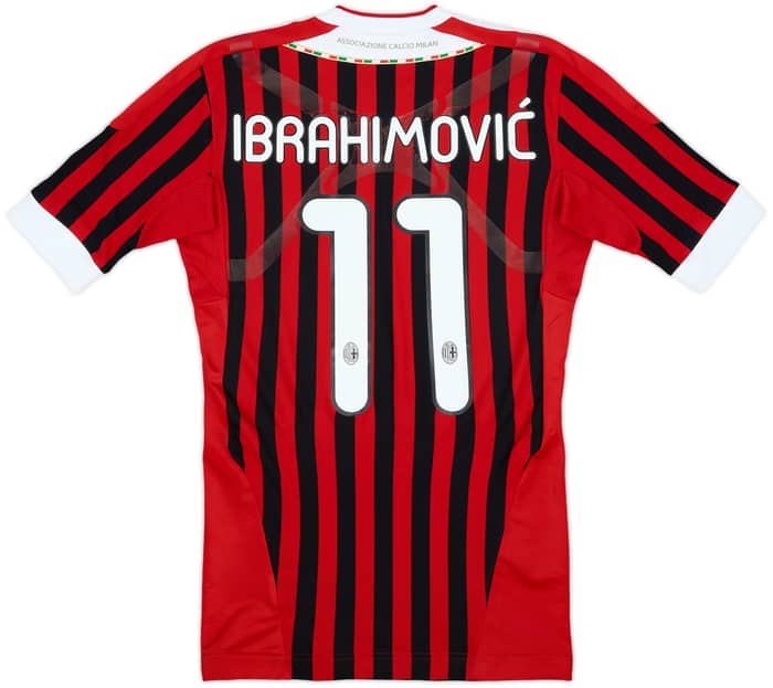 2011-12 AC Milan Player Issue Home Shirt Ibrahimovic #11 - 7/10 - (M)