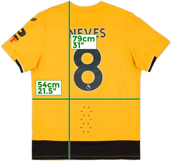2022-23 Wolves Player Issue Pro Home Shirt Neves #8 - 10/10 - (L)