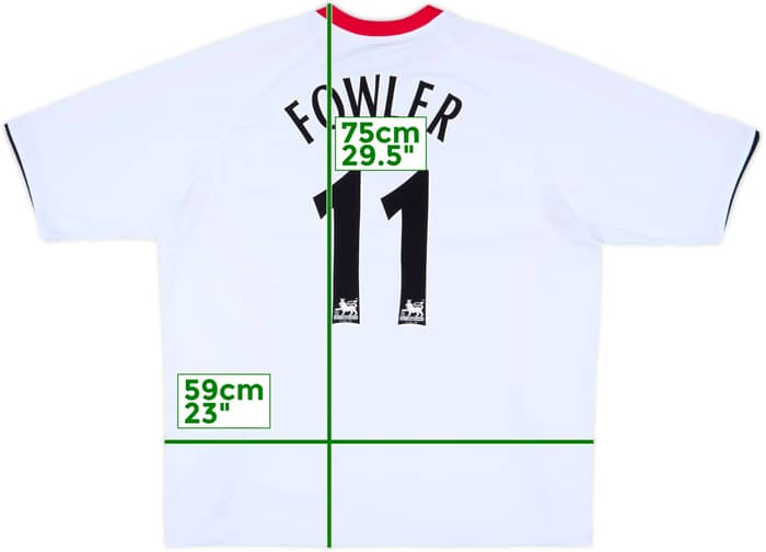 2005-06 Liverpool Away Shirt Fowler #11 - 8/10 - (XXL)