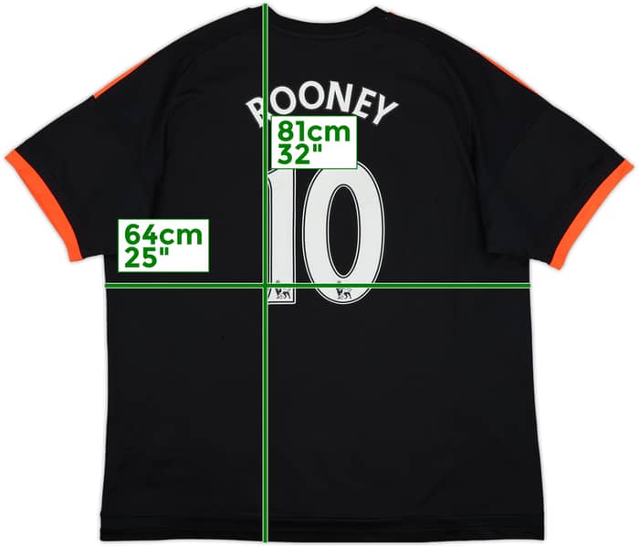 2015-16 Manchester United Third Shirt Rooney #10 - 5/10 - (XXL)