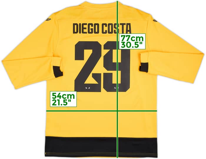 2022-23 Wolves Home L/S Shirt Diego Costa #29 - 6/10 - (L)