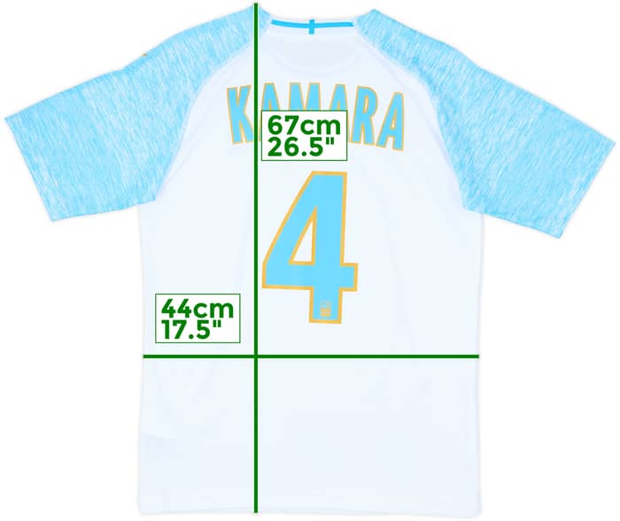 2018-19 Olympique Marseille Home Shirt Kamara #4 - 10/10 - (XS)