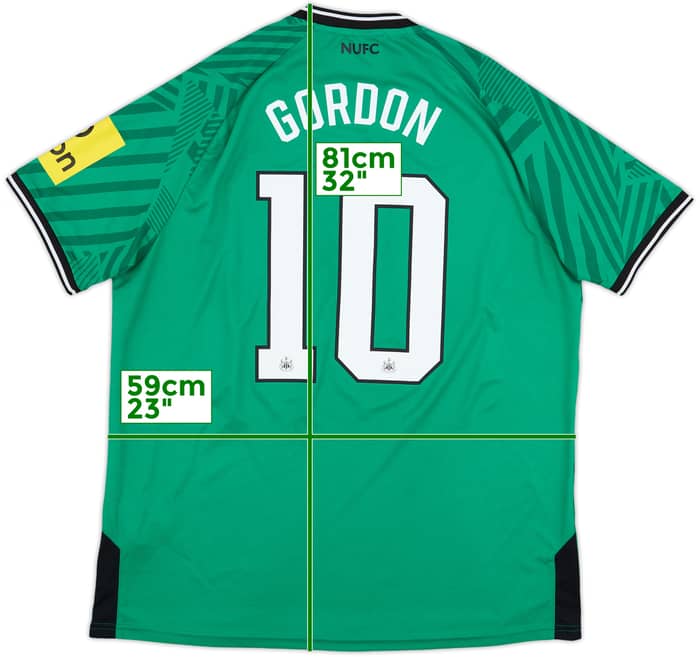 2023-24 Newcastle Away Shirt Gordon #10 - 8/10 - (XXL)