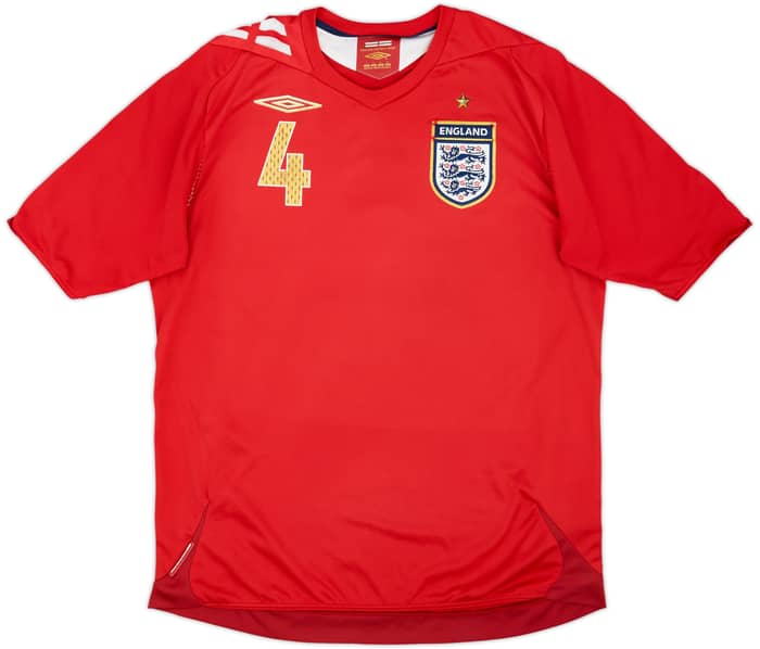 2006-08 England Away Shirt Gerrard #4 - 5/10 - (L)