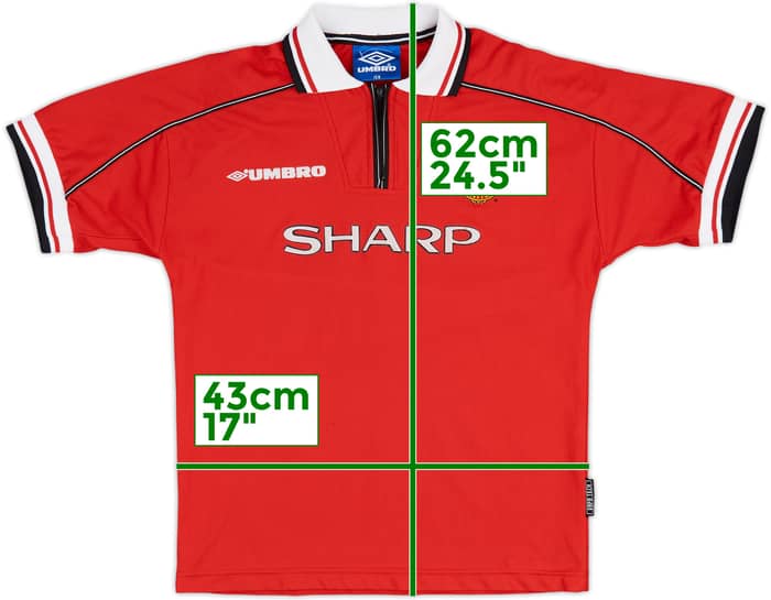 1998-00 Manchester United Home Shirt - 6/10 - (L.Boys)