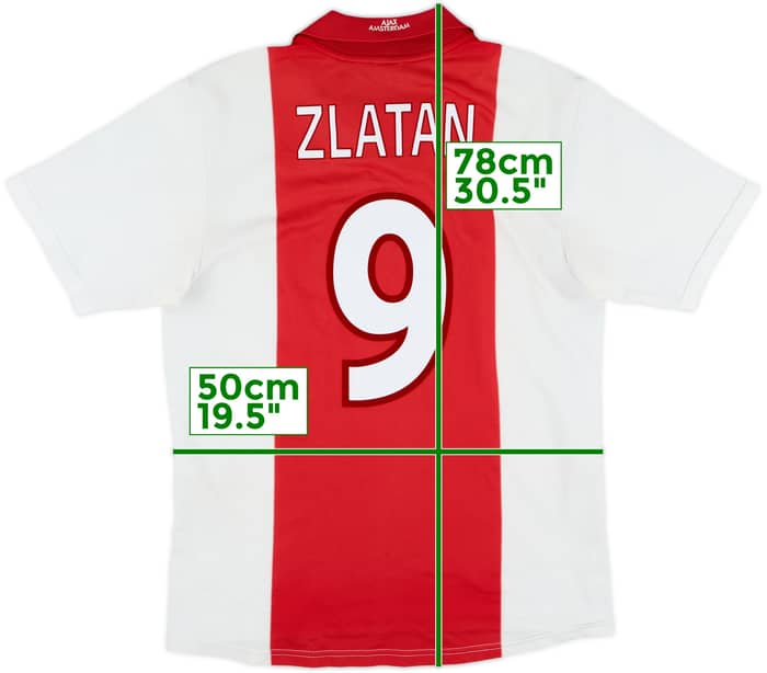 2001-02 Ajax Home Shirt Zlatan #9 - 8/10 - (M)