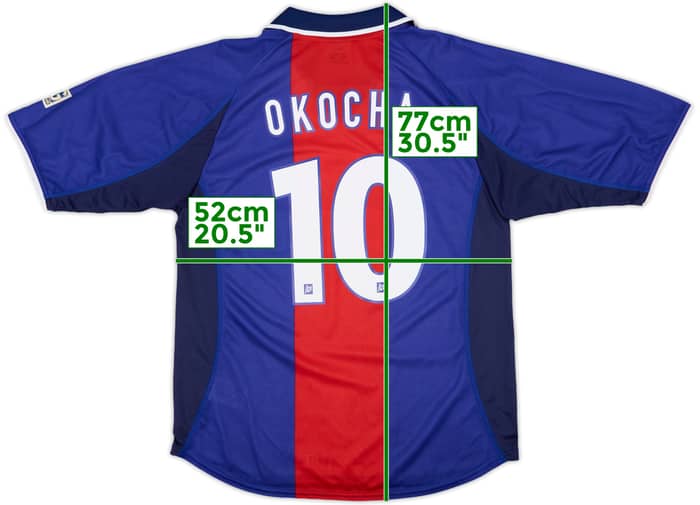 2000-01 Paris Saint-Germain Home Shirt Okocha #10 - 9/10 - (M)