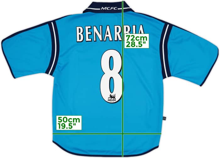 2002-03 Manchester City Home Shirt Benarbia #8 - 8/10 - (S)