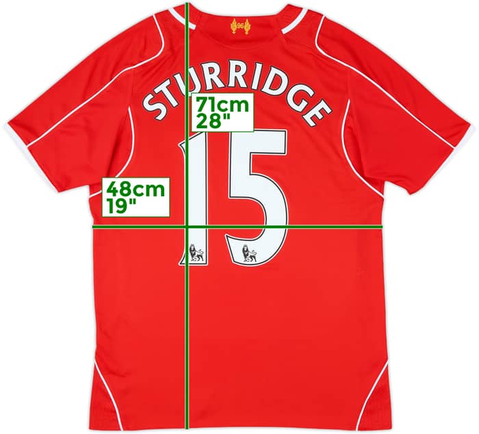 2014-15 Liverpool Home Shirt Sturridge #15 - 8/10 - (S)