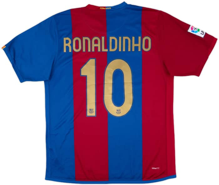 2006-07 Barcelona Home Shirt Ronaldinho #10 - 9/10 - (L)