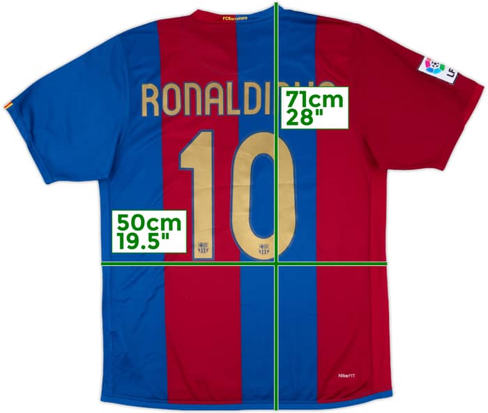 2006-07 Barcelona Home Shirt Ronaldinho #10 - 9/10 - (L)