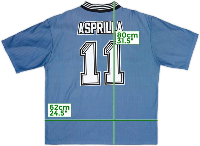 1996-97 Newcastle Away Shirt Asprilla #11 - 8/10 - (XXL)
