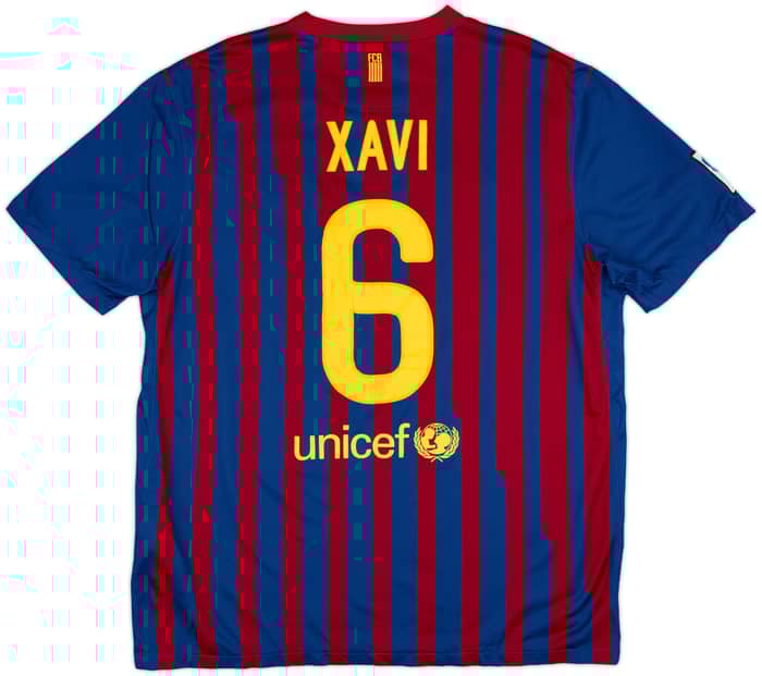 2011-12 Barcelona Home Shirt Xavi #6 - 6/10 - (XL)