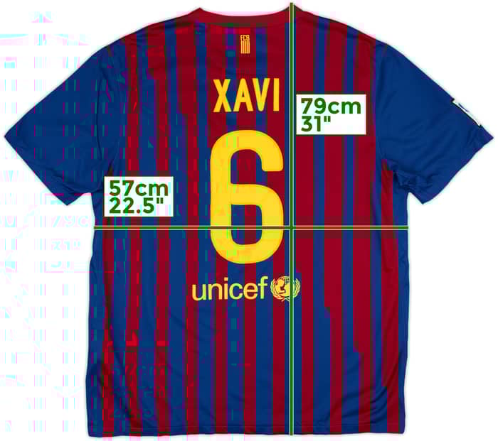 2011-12 Barcelona Home Shirt Xavi #6 - 6/10 - (XL)