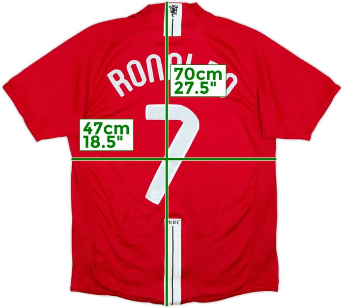 2007-09 Manchester United Home Shirt Ronaldo #7 - 6/10 - (M)