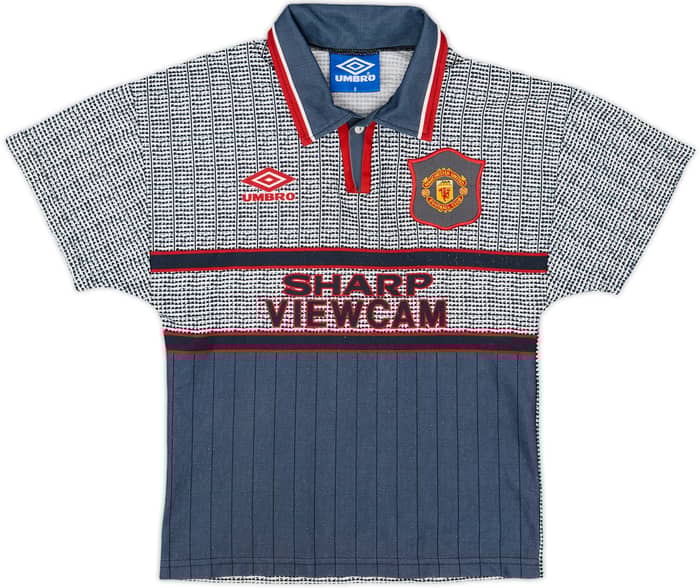 1995-96 Manchester United Away Shirt #7 - 8/10 - (S.Boys)