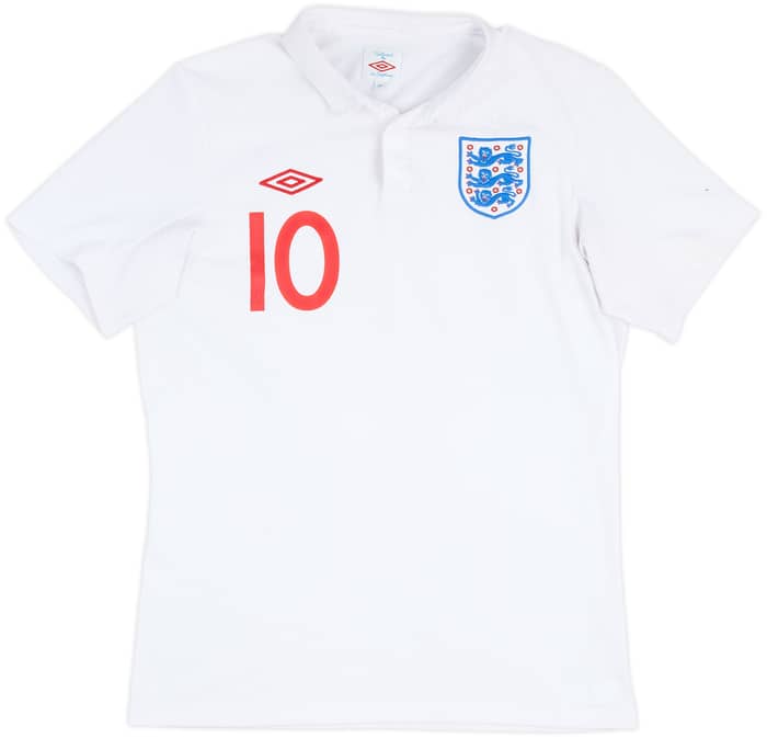2009-10 England Home Shirt #10 - 8/10 - (M)