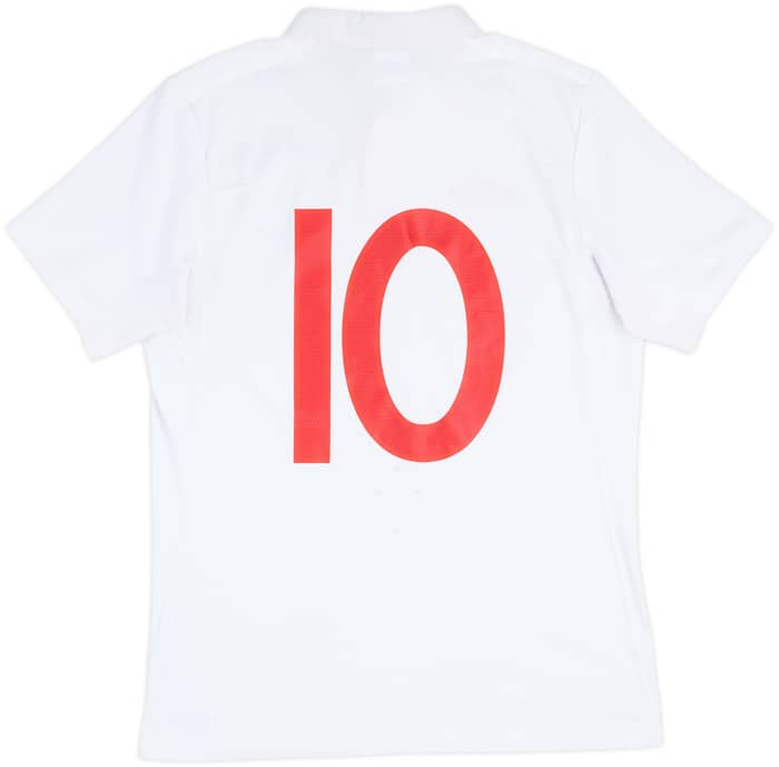 2009-10 England Home Shirt #10 - 8/10 - (M)