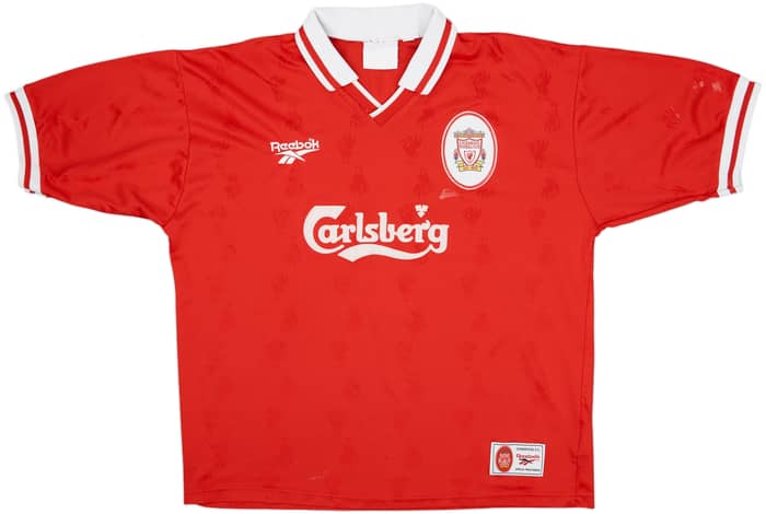 1996-98 Liverpool Home Shirt Fowler #9 - 7/10 - (XL)