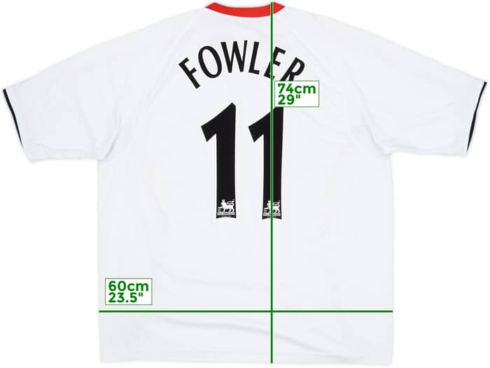2005-06 Liverpool Away Shirt Fowler #11 - 8/10 - (XL)