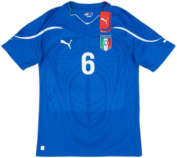 2010-12 Italy Home Shirt De Rossi #6 (M)