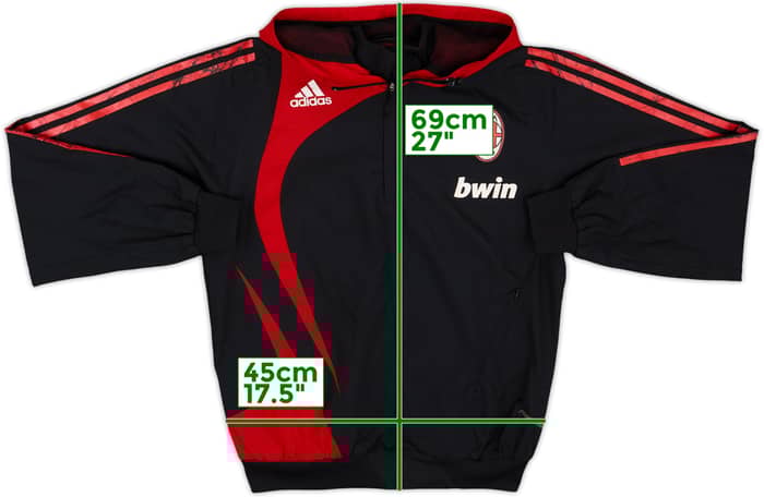 2007-08 AC Milan adidas Hooded Track Jacket - 5/10 - (S)