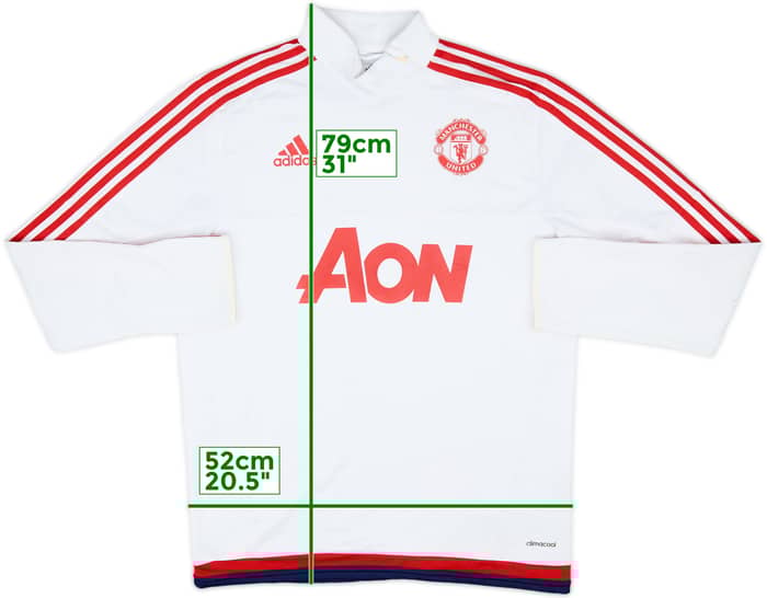 2015-16 Manchester United adidas 1/4 Zip Drill Top - 7/10 - (XL)