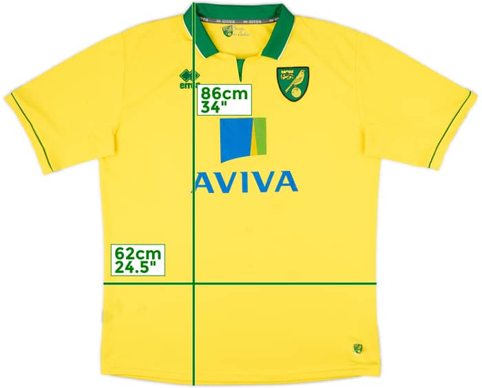 2012-13 Norwich Home Shirt - 6/10 - (4XL)