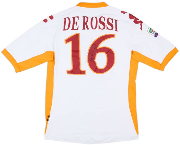 2010-11 Roma Signed Away Shirt De Rossi - 5/10 - (XXL)