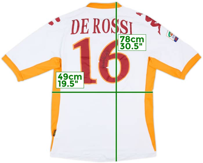 2010-11 Roma Signed Away Shirt De Rossi - 5/10 - (XXL)