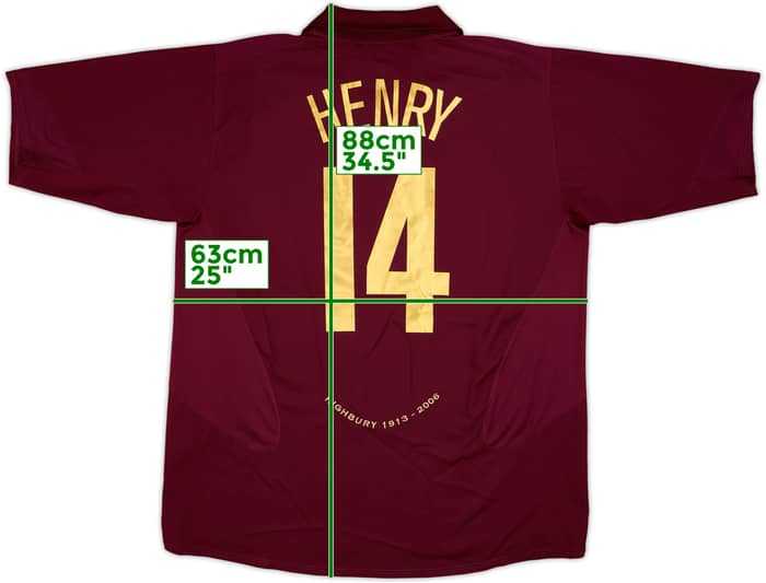 2005-06 Arsenal Home Shirt Henry #14 - 10/10 - (XXL)