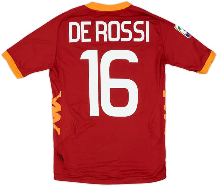 2011-12 Roma Home Shirt De Rossi #16 - 8/10 - (S)