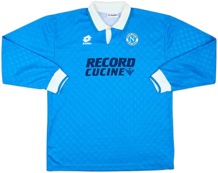 1994-96 Napoli Match Issue Home L/S Shirt #5
