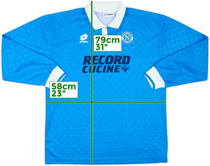 1994-96 Napoli Match Issue Home L/S Shirt #5