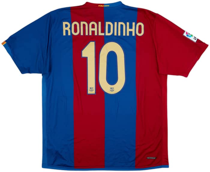 2006-07 Barcelona Home Shirt Ronaldinho #10 - 9/10 - (XL)